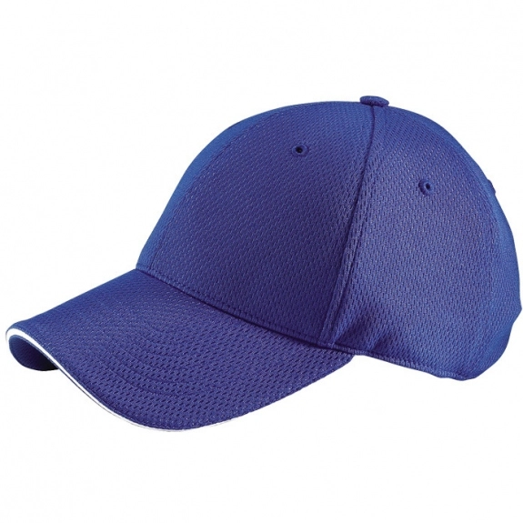 Royal/White 6-Panel Athletic Unstructured Embroidered Promotional Cap