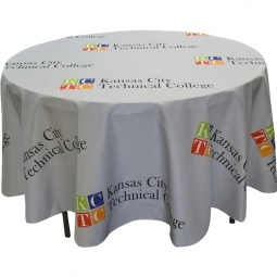 Full Color Round Custom Table Cover - 4 ft.