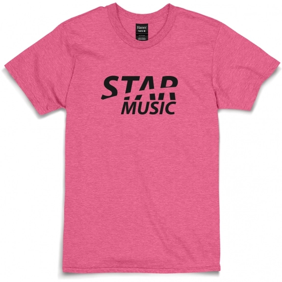 Hanes Nano-T Cotton Promotional T-Shirt - Men's - Wow Pink Heather