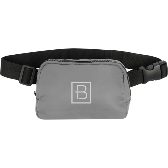 Gray Anywhere Custom Logo Belt Bag