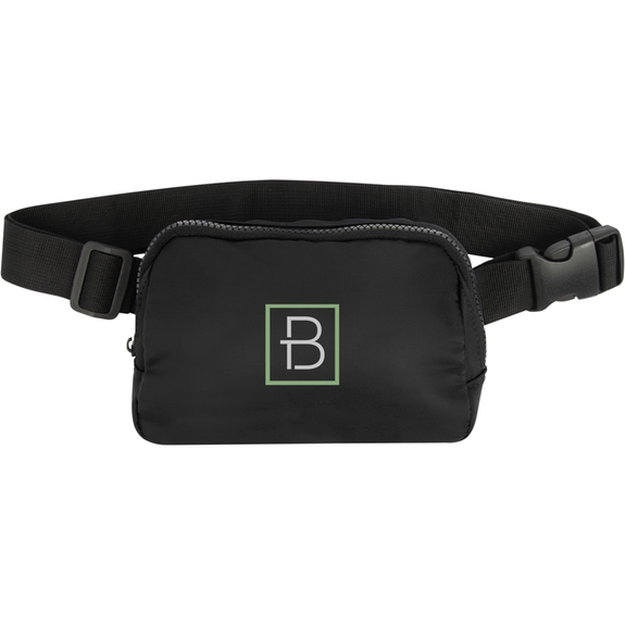 Black Anywhere Custom Logo Belt Bag