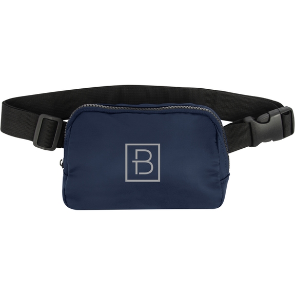 Navy Blue Anywhere Custom Logo Belt Bag