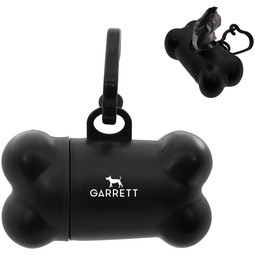 Black Bone-Shaped Custom Branded Dog Bag Dispenser