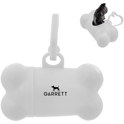 White Bone-Shaped Custom Branded Dog Bag Dispenser