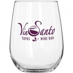 Stemless Custom White Wine Glass - 17 oz.