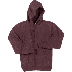 Heather Athletic Maroon Port & Company Custom Hooded Sweatshirt - Colors