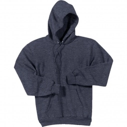 Heather Navy Port & Company Custom Hooded Sweatshirt - Colors