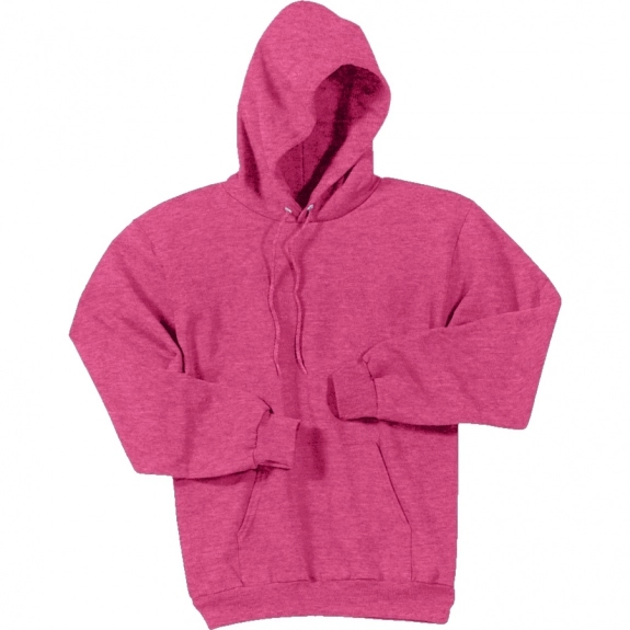 Heather Sangria Port & Company Custom Hooded Sweatshirt - Colors