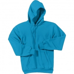 Neon Blue Port & Company Custom Hooded Sweatshirt - Colors