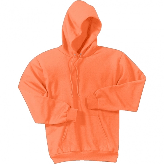 Neon Orange Port & Company Custom Hooded Sweatshirt - Colors