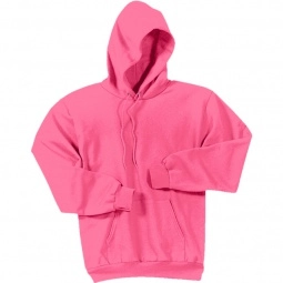 Neon Pink Port & Company Custom Hooded Sweatshirt - Colors