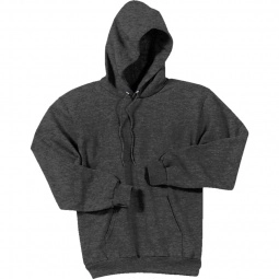 Dark Heather Grey Port & Company Custom Hooded Sweatshirt - Colors