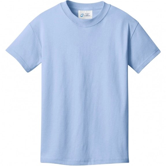 Light Blue Port & Company Budget Custom T-Shirt - Youth - Colors
