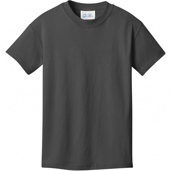 Charcoal Port & Company Budget Custom T-Shirt - Youth - Colors