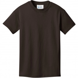 Dark Chocolate Brown Port & Company Budget Custom T-Shirt - Youth - Colors