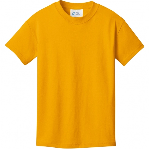 Gold Port & Company Budget Custom T-Shirt - Youth - Colors