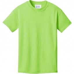 Lime Green Port & Company Budget Custom T-Shirt - Youth - Colors