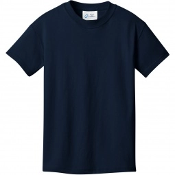 Navy Blue Port & Company Budget Custom T-Shirt - Youth - Colors