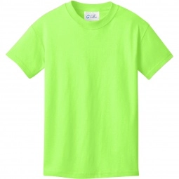 Neon Green Port & Company Budget Custom T-Shirt - Youth - Colors