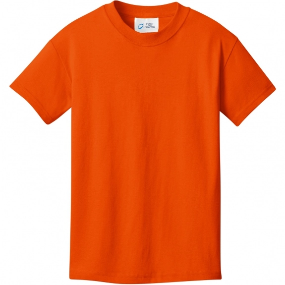 Orange Port & Company Budget Custom T-Shirt - Youth - Colors