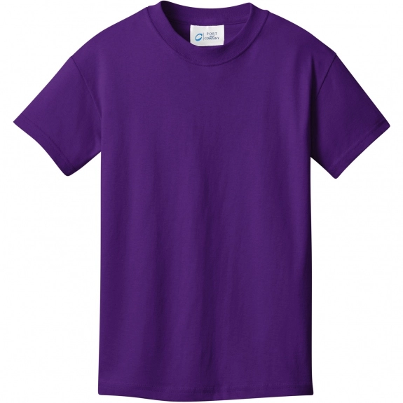 Purple Port & Company Budget Custom T-Shirt - Youth - Colors