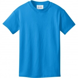 Neon Blue Port & Company Budget Custom T-Shirt - Youth - Colors