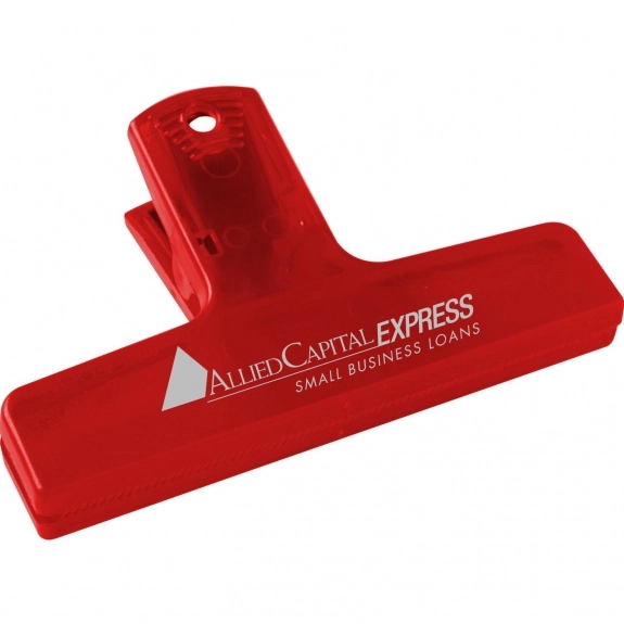 Translucent Red Budget Value 4" Personalized Clips Keep-It Clip