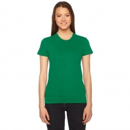 Kelly Green Fine Jersey Customized T-Shirts by American Apparel - Women's