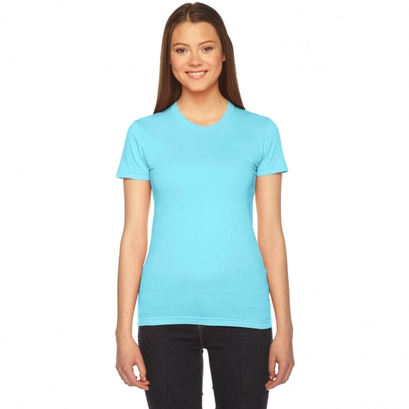 Aqua Fine Jersey Customized T-Shirts by American Apparel - Women's - Colors