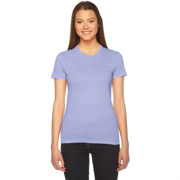 Lavender Fine Jersey Customized T-Shirts by American Apparel - Women's