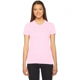 Light Pink Fine Jersey Customized T-Shirts by American Apparel - Women's