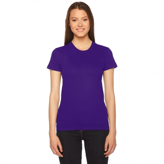 Purple Fine Jersey Customized T-Shirts by American Apparel - Women's