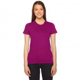 Raspberry Fine Jersey Customized T-Shirts by American Apparel - Women's