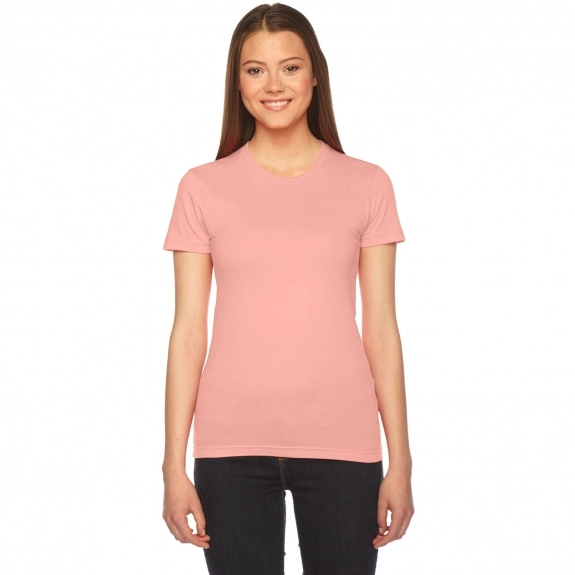 Summer Peach Fine Jersey Customized T-Shirts by American Apparel - Women's 