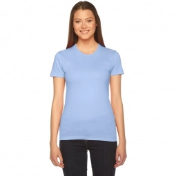 Baby Blue Fine Jersey Customized T-Shirts by American Apparel - Women's
