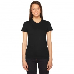 Black Fine Jersey Customized T-Shirts by American Apparel - Women's - Color