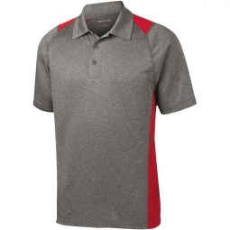 True Red Sport-Tek Heather Colorblock Contender Custom Polo Shirts 