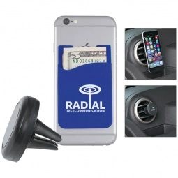 Magnetic Auto Air Vent Mount w/ Custom Phone Wallet