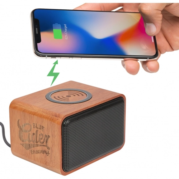 Wooden Wireless Charging Custom Bluetooth Speaker
