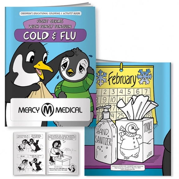 Collage - Promo Coloring Book - Cold & Flu Fight Germs with Pengy
