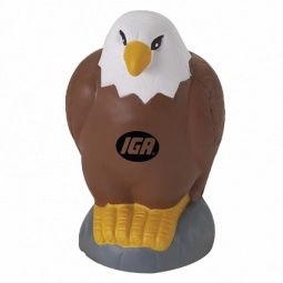 Brown with White US Bald Eagle Imprinted Stress Balls