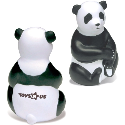 White & Black Panda Bear Promotional Stress Ball