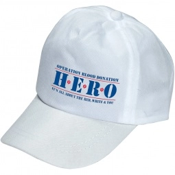 White Econo Non-Woven Promotional Cap