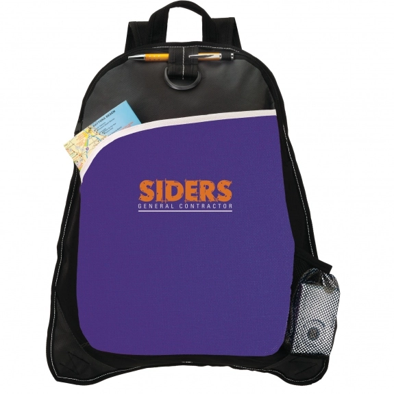 Purple Multi-Function Promotional Backpack