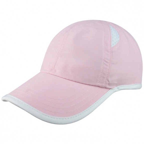 Light Pink/White Microfiber Unstructured Embroidered Promotional Cap