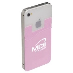 Pink Adhesive Silicone Custom Cell Phone Wallet