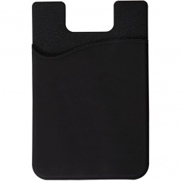 Black Adhesive Silicone Custom Cell Phone Wallet