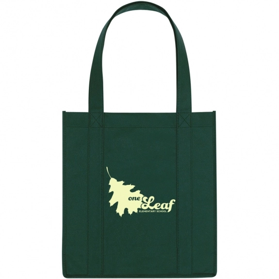 Forest Non-Woven Grocery Custom Tote Bags - 12"w x 13"h x 8"d