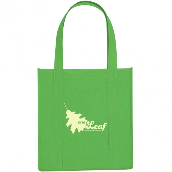 Kelly Non-Woven Grocery Custom Tote Bags - 12"w x 13"h x 8"d