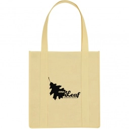 Natural Non-Woven Grocery Custom Tote Bags - 12"w x 13"h x 8"d